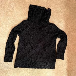 Sail to sable sparkle cowl neck tunic length sweater dressy M